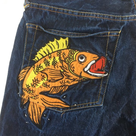 Evisu No.3 Button Fly Selvedge Jeans 33 - Picture 3 of 16